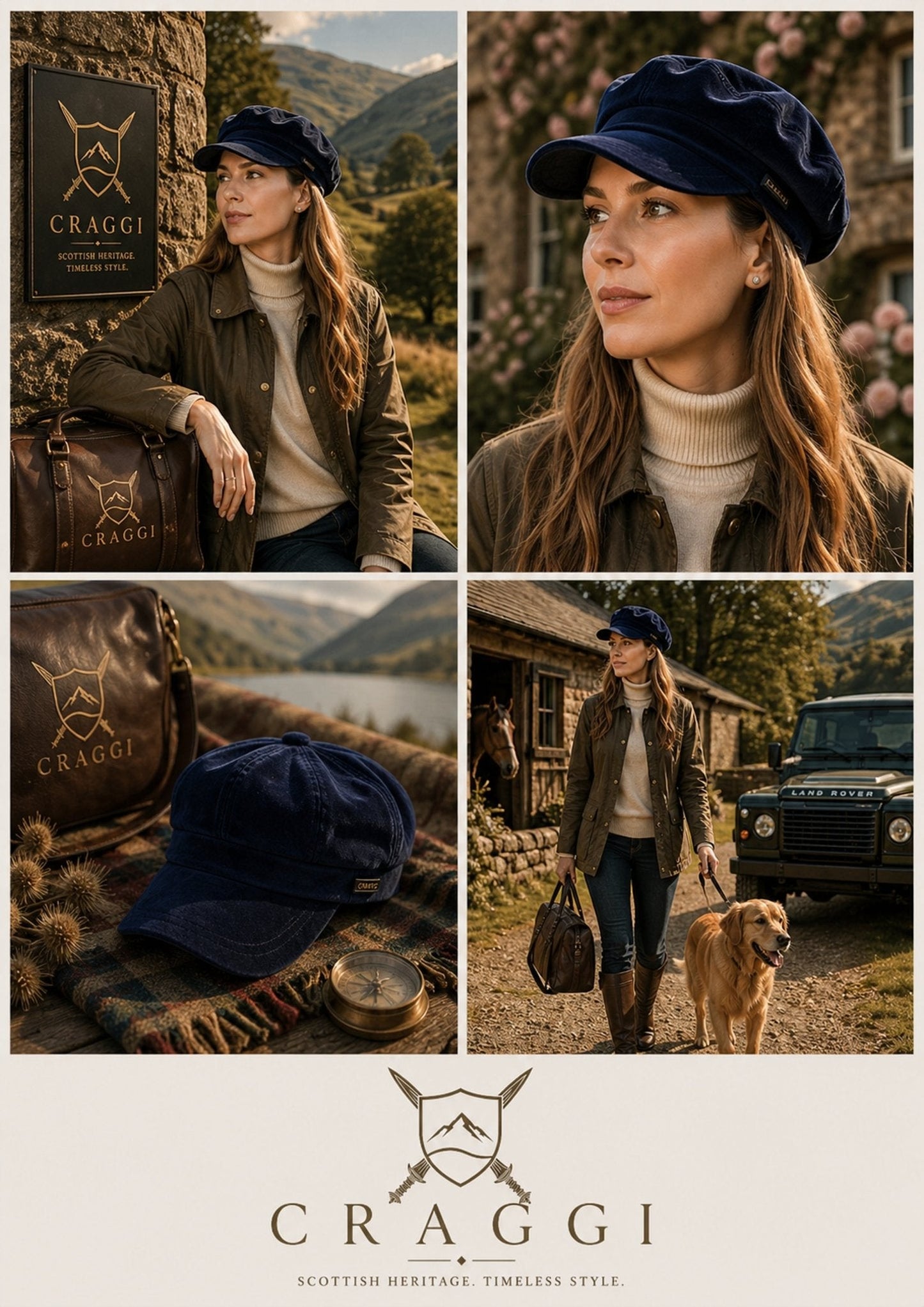 Craggi Ladies Velvet Blue Baker Boy Hat, Womens Velvet Newsboy Cap Shelby CRAGGI Hats