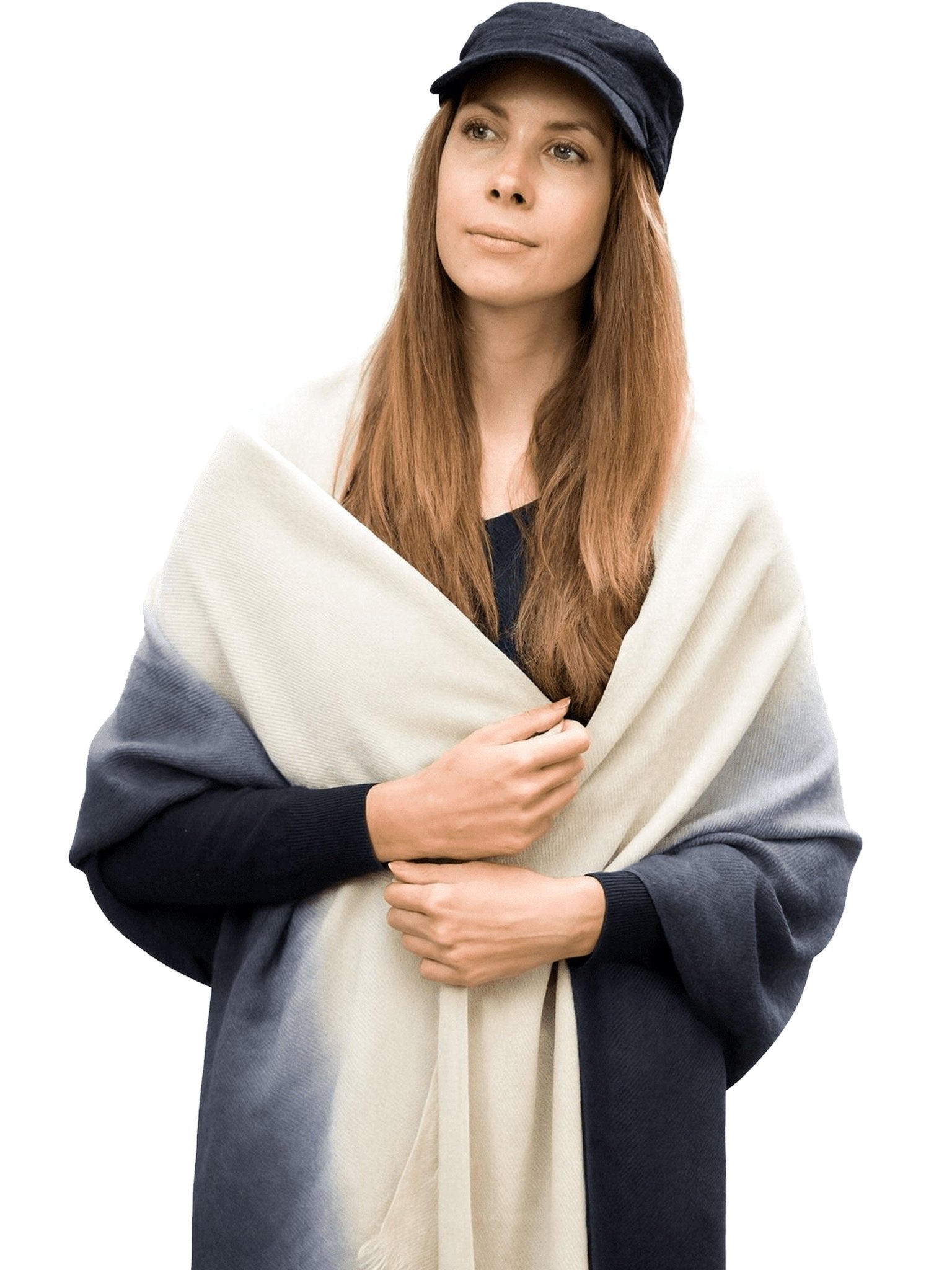 Craggi Dipdye Womens Shawl Blue Sand Pashmina Soft Ladies Scarf CRAGGI Hats