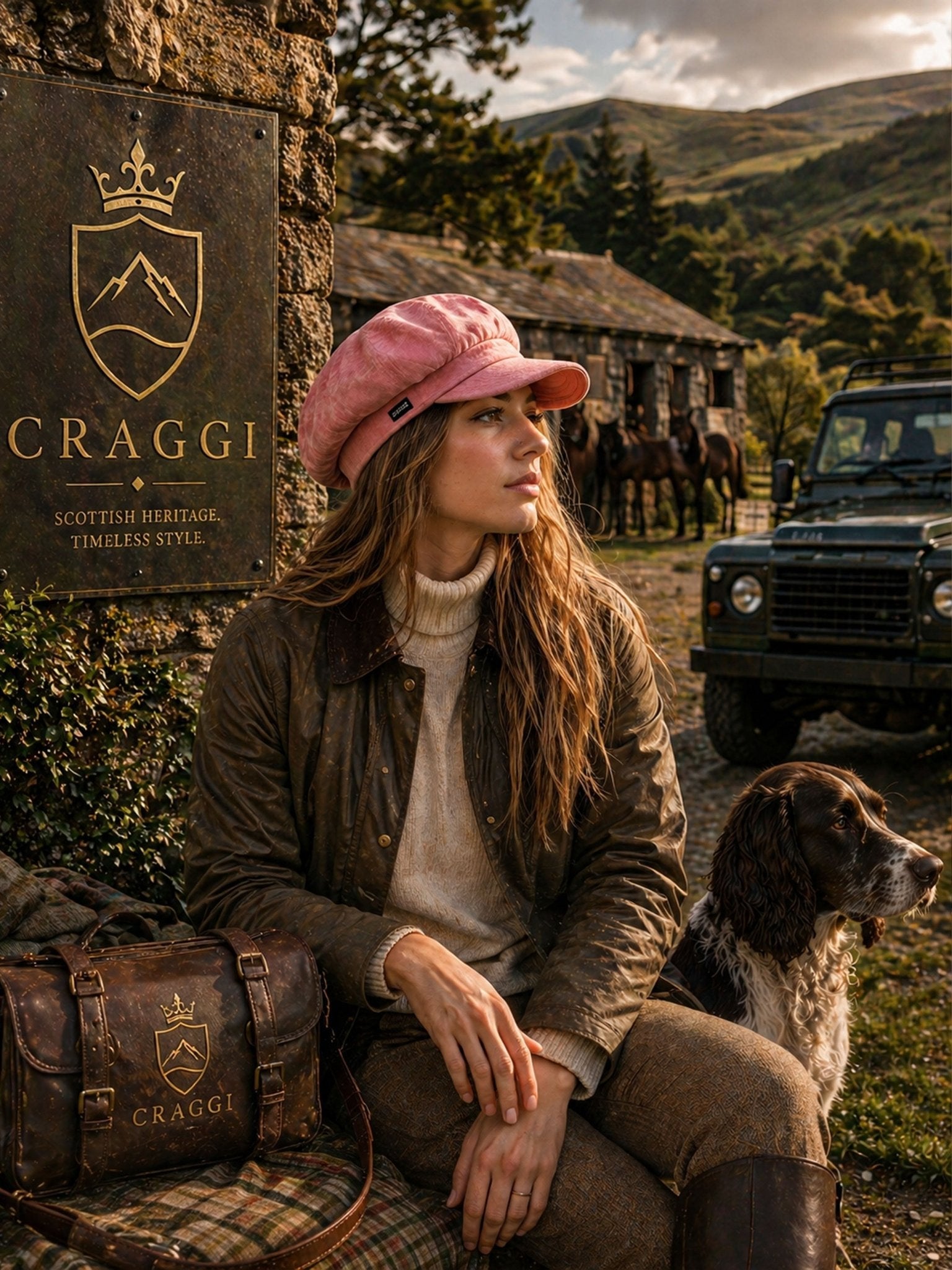 CRAGGI Hot Pink Denim Baker Boy Hat Ladies Newsboy Cap CRAGGI Hats