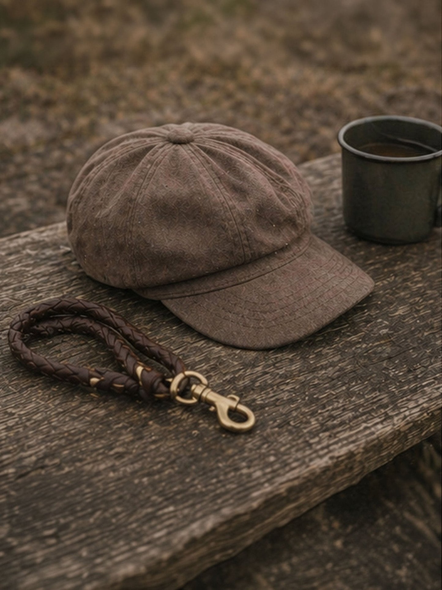 Craggi Mens Baker Boy Brown Waxed Cotton Showerproof Hat, mans Shelby Cap CRAGGI Hats